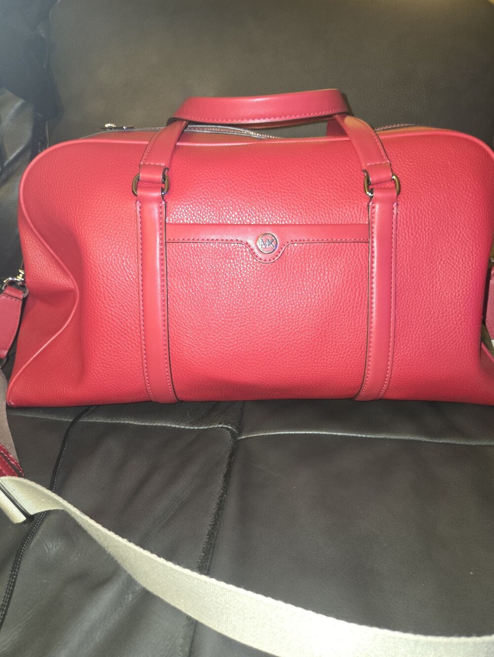 Michael Kors Hot Pink Leather Duffel Bag